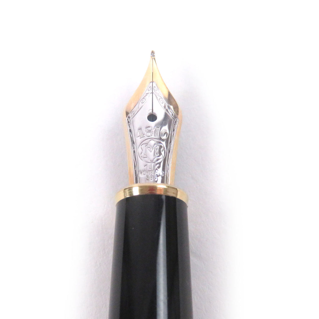Great MONTBLANC fountain pen Meisterstück Classic black 14K mens