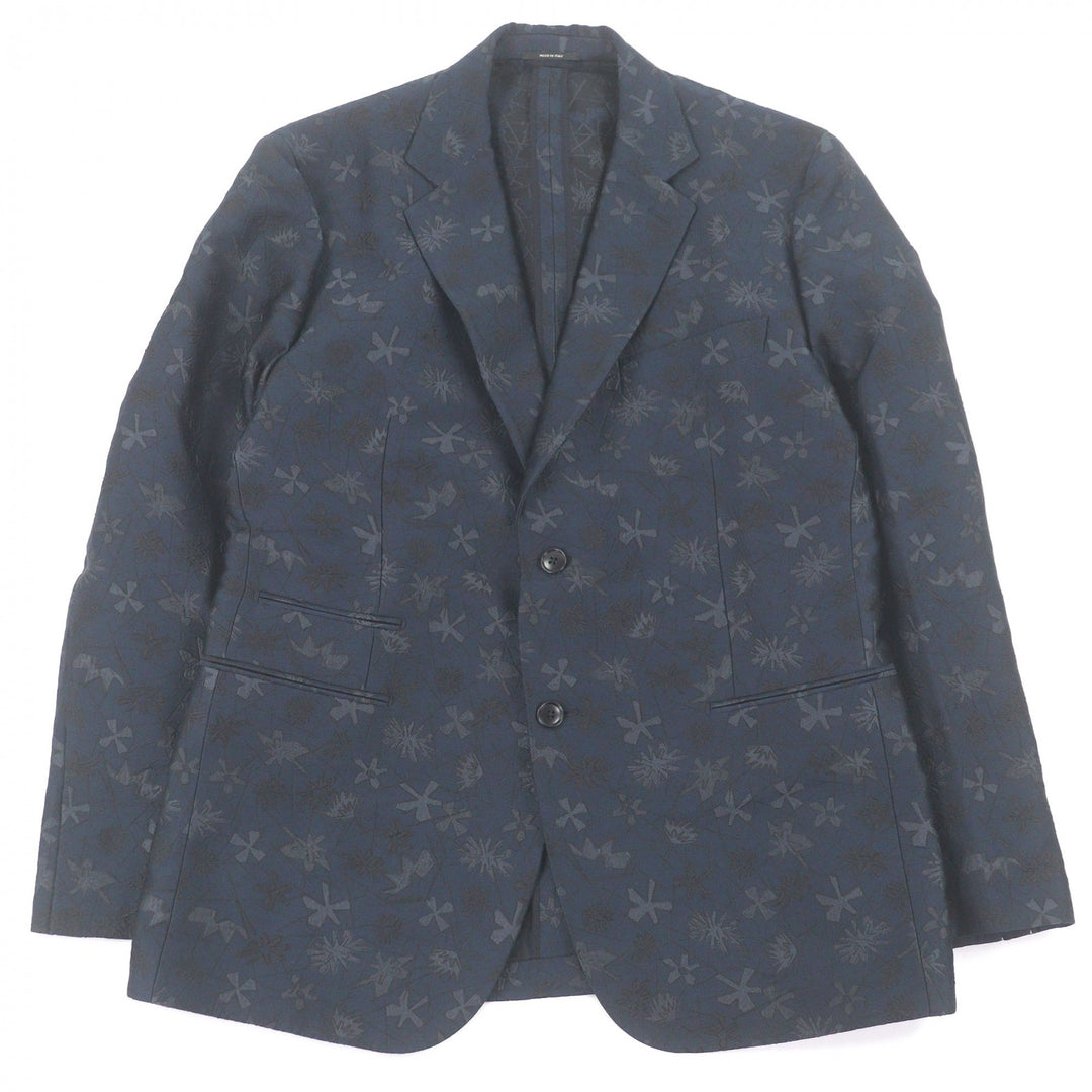 Excellent HERMES tailored jacket Single-breasted floral print blazer