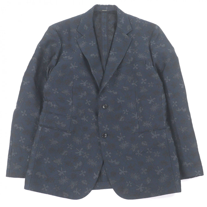 Excellent HERMES tailored jacket Single-breasted floral print blazer