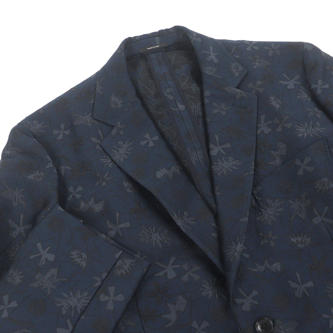 Excellent HERMES tailored jacket Single-breasted floral print blazer