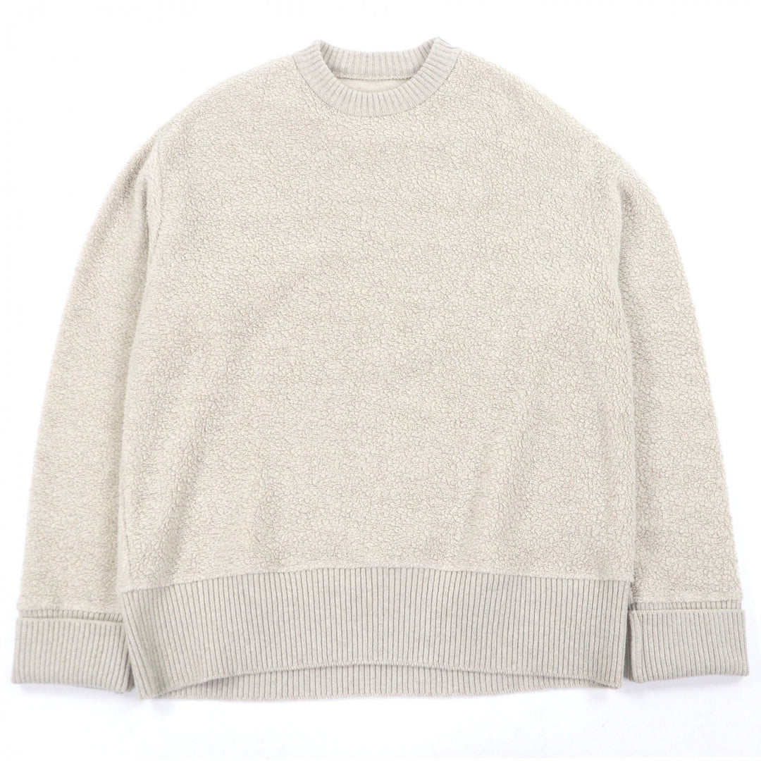 Excellent JIL SANDER+ sweat Crew neck boa fleece knit beige