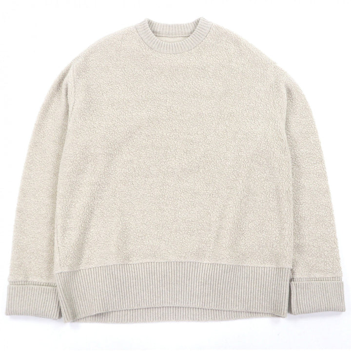 Excellent JIL SANDER+ sweat Crew neck boa fleece knit beige