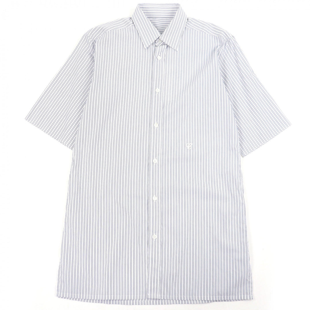Pristine Maison Margiela 10 Short sleeve shirt blue cotton mens 38 S50DR0007