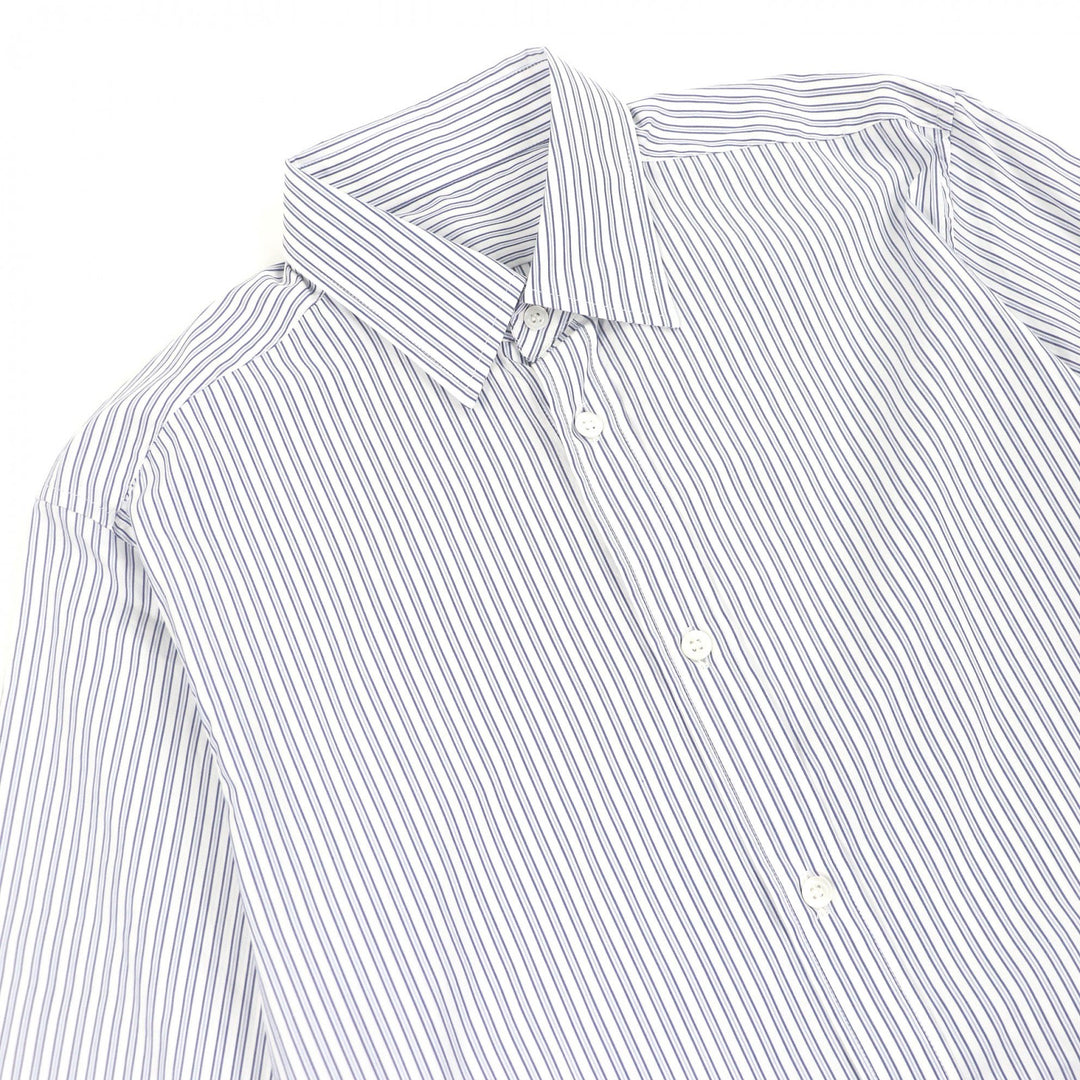 Pristine Maison Margiela 10 Short sleeve shirt blue cotton mens 38 S50DR0007