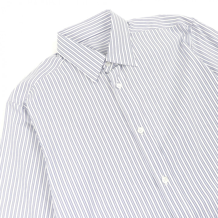 Pristine Maison Margiela 10 Short sleeve shirt blue cotton mens 38 S50DR0007
