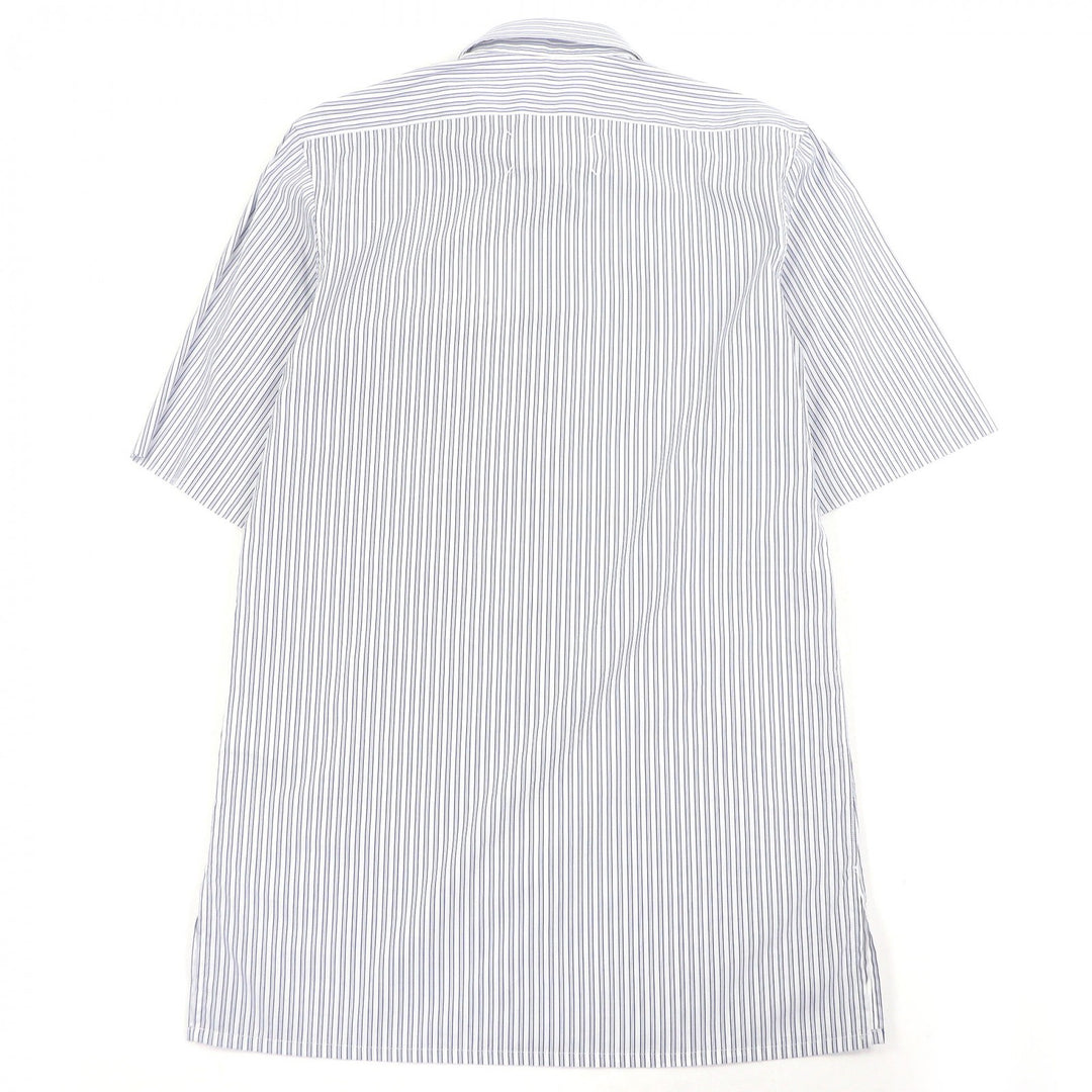 Pristine Maison Margiela 10 Short sleeve shirt blue cotton mens 38 S50DR0007