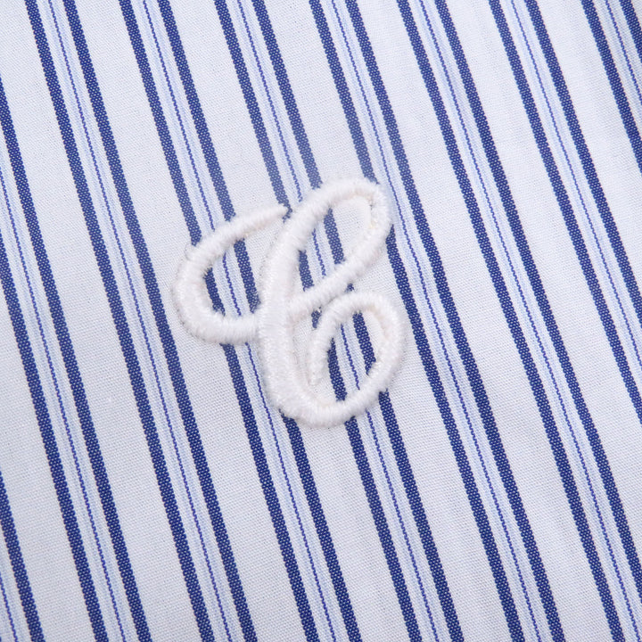 Pristine Maison Margiela 10 Short sleeve shirt blue cotton mens 38 S50DR0007