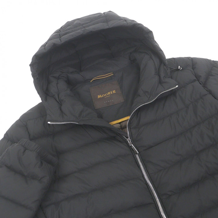 Great MOORER Down jacket CATALDI ACQUA double zip hooded jacket black