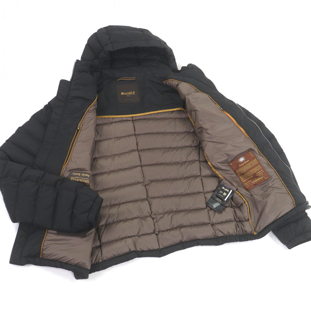 Great MOORER Down jacket CATALDI ACQUA double zip hooded jacket black