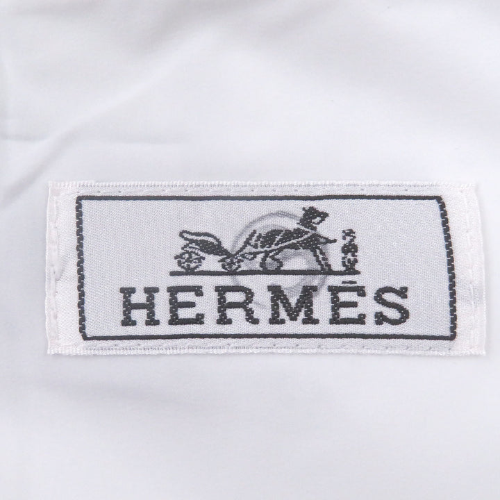 Pristine HERMES Jacket All-over print H logo ZIP sleeve Serie button sheer white