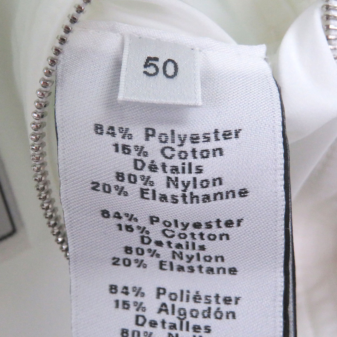 Pristine HERMES Jacket All-over print H logo ZIP sleeve Serie button sheer white