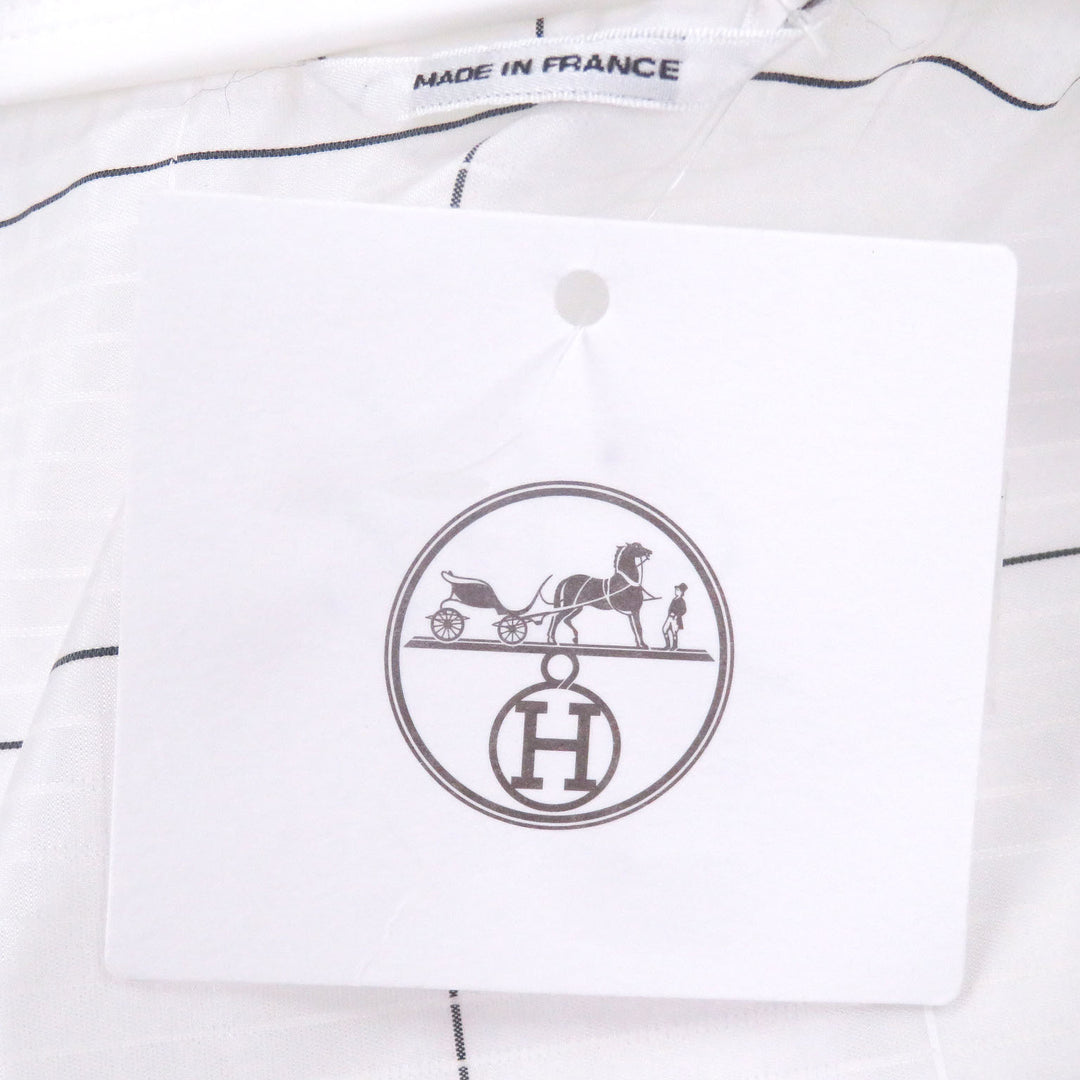 Pristine HERMES Jacket All-over print H logo ZIP sleeve Serie button sheer white