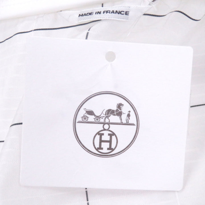 Pristine HERMES Jacket All-over print H logo ZIP sleeve Serie button sheer white