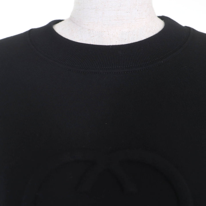 Pristine GUCCI sweat Interlocking G Cropped black cotton Women S