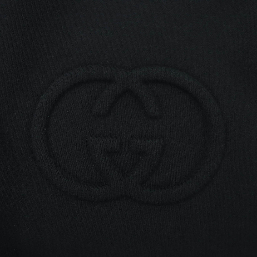 Pristine GUCCI sweat Interlocking G Cropped black cotton Women S