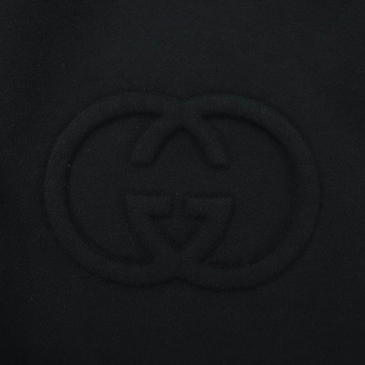 Pristine GUCCI sweat Interlocking G Cropped black cotton Women S