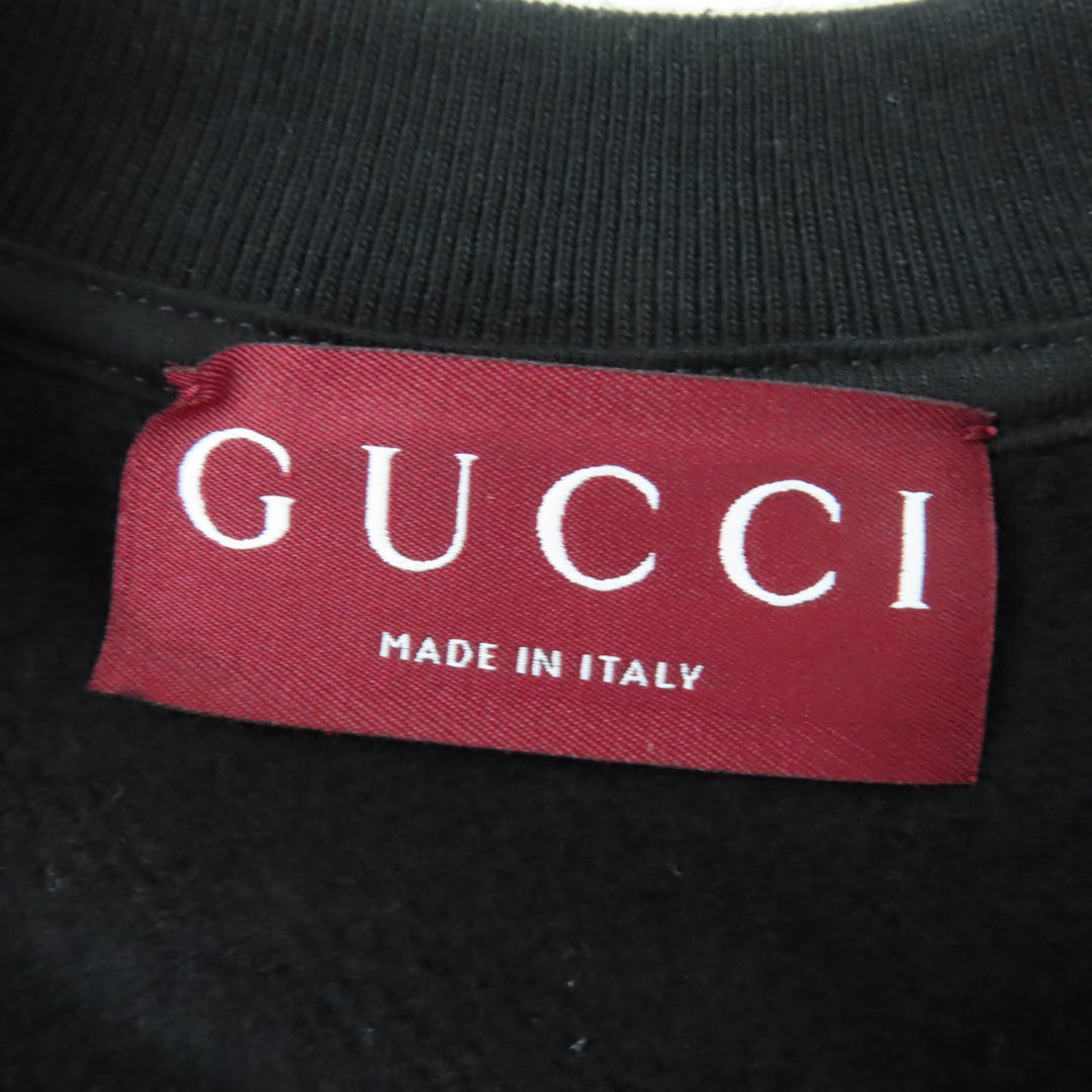 Pristine GUCCI sweat Interlocking G Cropped black cotton Women S