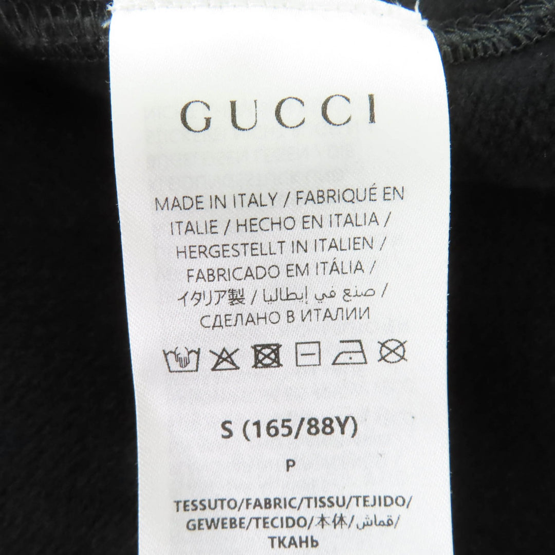 Pristine GUCCI sweat Interlocking G Cropped black cotton Women S
