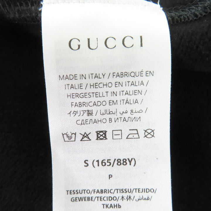 Pristine GUCCI sweat Interlocking G Cropped black cotton Women S