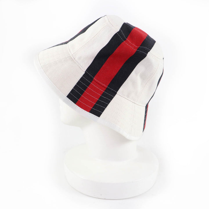 Pristine GUCCI hat Webline Logo Bucket White system cotton Women S 788561