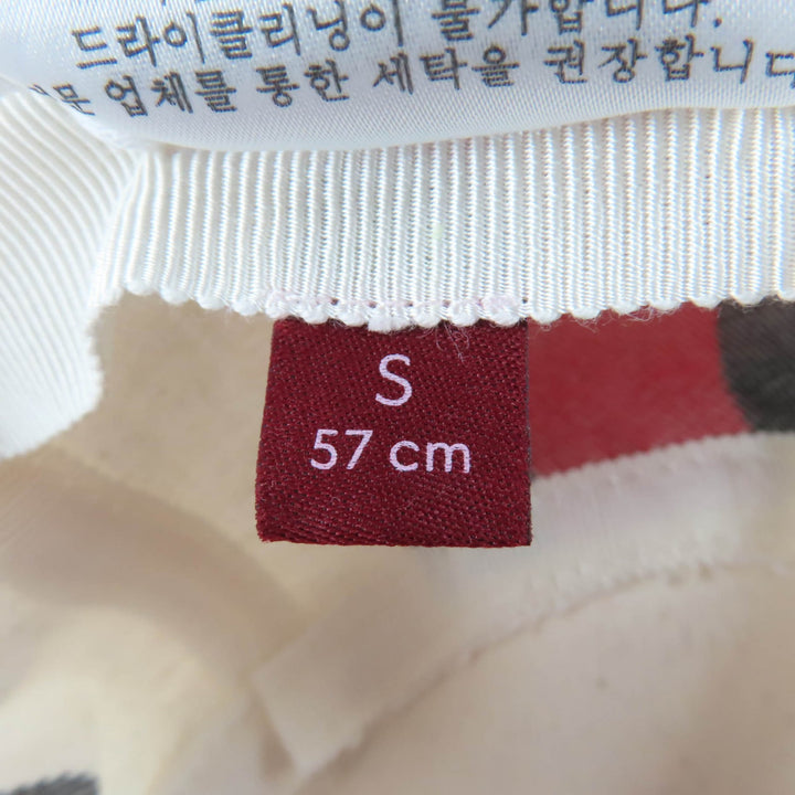 Pristine GUCCI hat Webline Logo Bucket White system cotton Women S 788561