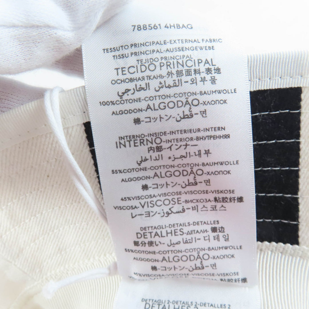 Pristine GUCCI hat Webline Logo Bucket White system cotton Women S 788561