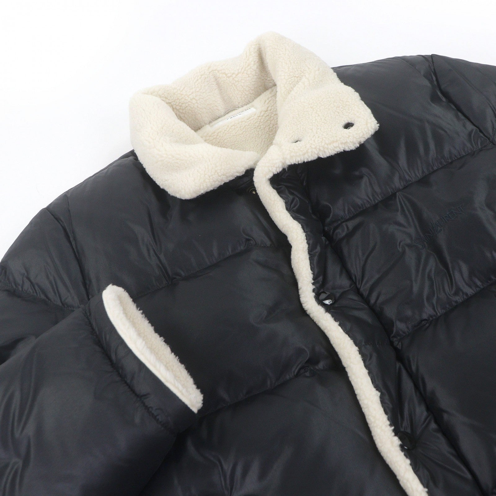 Excellent SAINT LAURENT PARIS Down jacket Shearling fleece lining