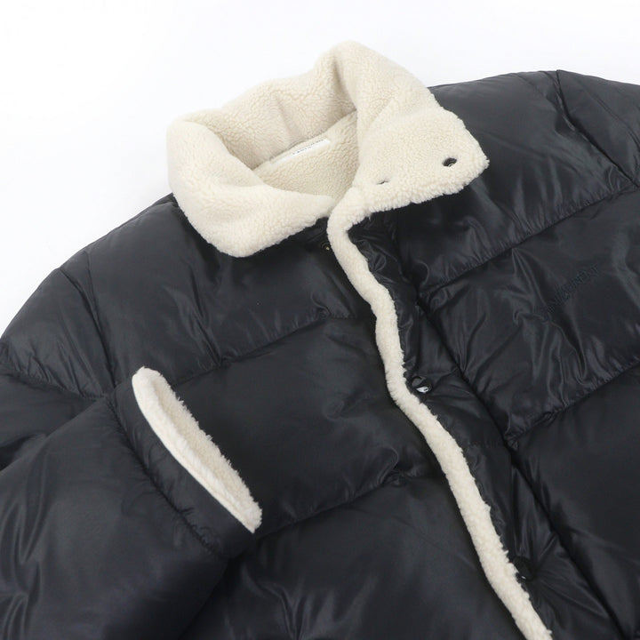 Excellent SAINT LAURENT PARIS Down jacket Shearling fleece lining