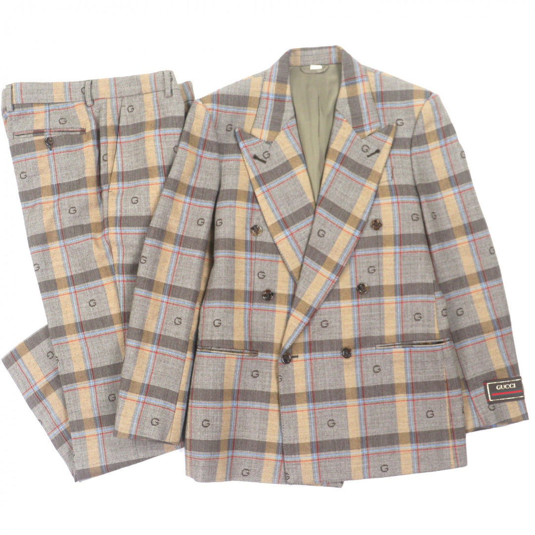 Excellent GUCCI two-piece set Brown wool mens 46/48 675837/680704