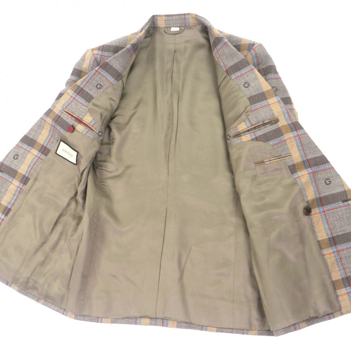 Excellent GUCCI two-piece set Brown wool mens 46/48 675837/680704
