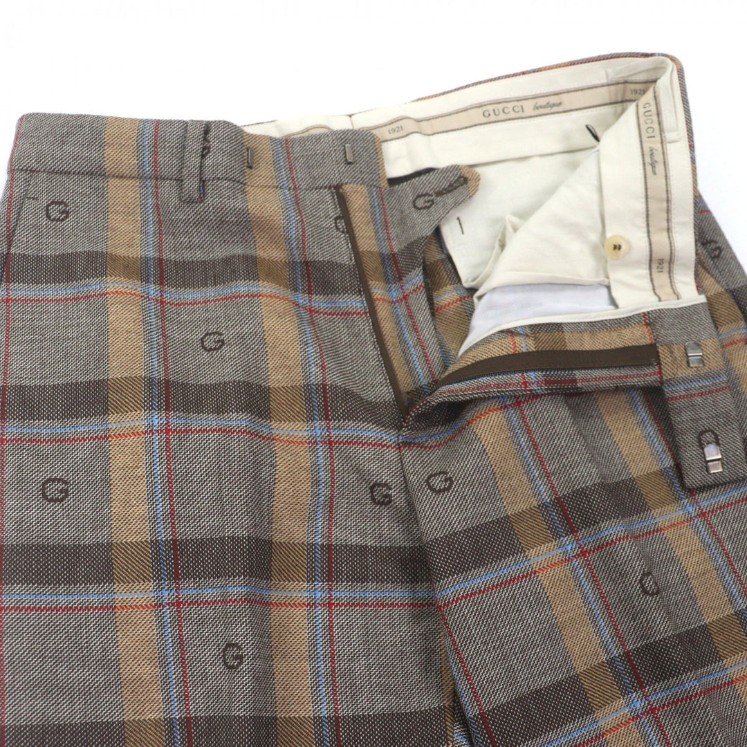 Excellent GUCCI two-piece set Brown wool mens 46/48 675837/680704