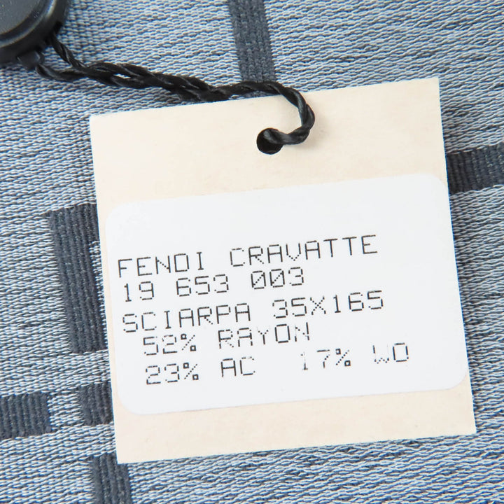 Pristine FENDI Scarf Wool and Angora Blend FFPattern Fringed Stole gray Women