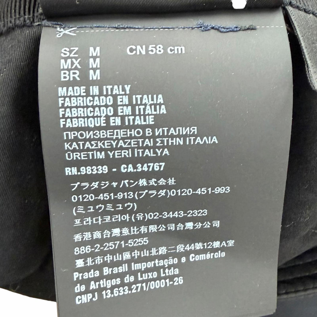 Excellent PRADA hat black recycled polyamide Women M 2HC137