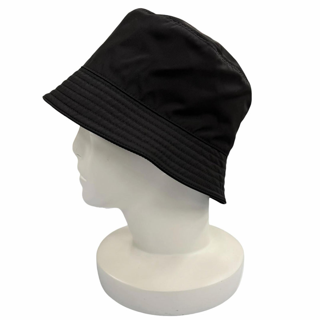 Excellent PRADA hat black recycled polyamide Women M 2HC137