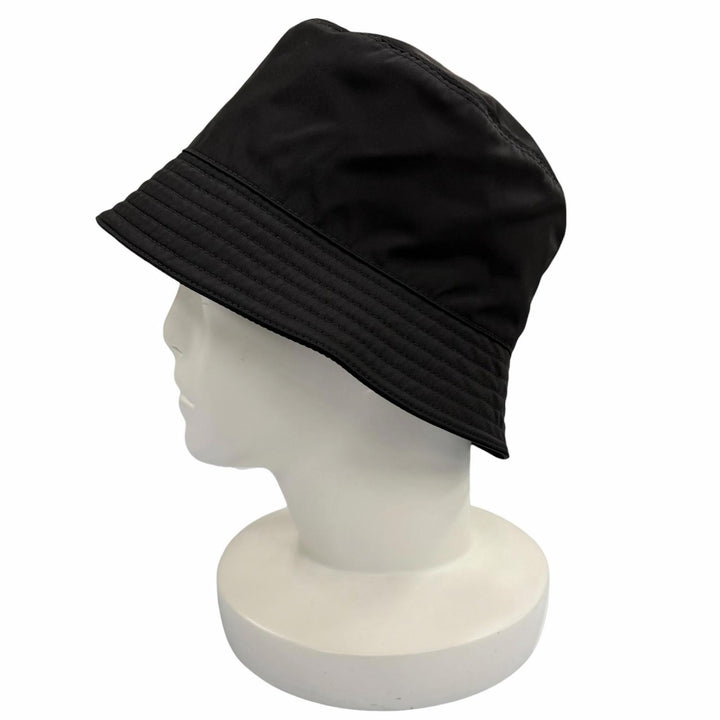 Excellent PRADA hat black recycled polyamide Women M 2HC137