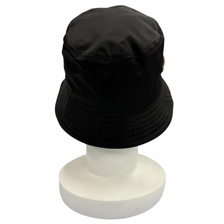 Excellent PRADA hat black recycled polyamide Women M 2HC137