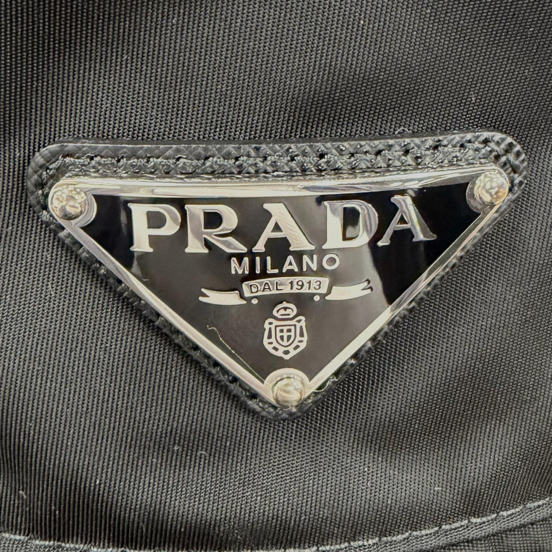 Excellent PRADA hat black recycled polyamide Women M 2HC137