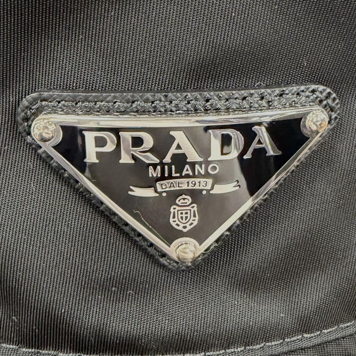 Excellent PRADA hat black recycled polyamide Women M 2HC137