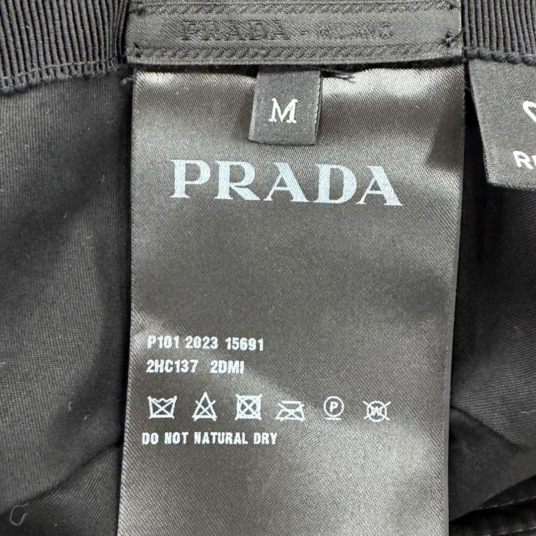 Excellent PRADA hat black recycled polyamide Women M 2HC137