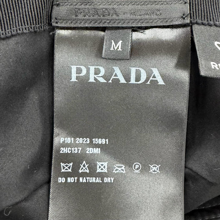 Excellent PRADA hat black recycled polyamide Women M 2HC137
