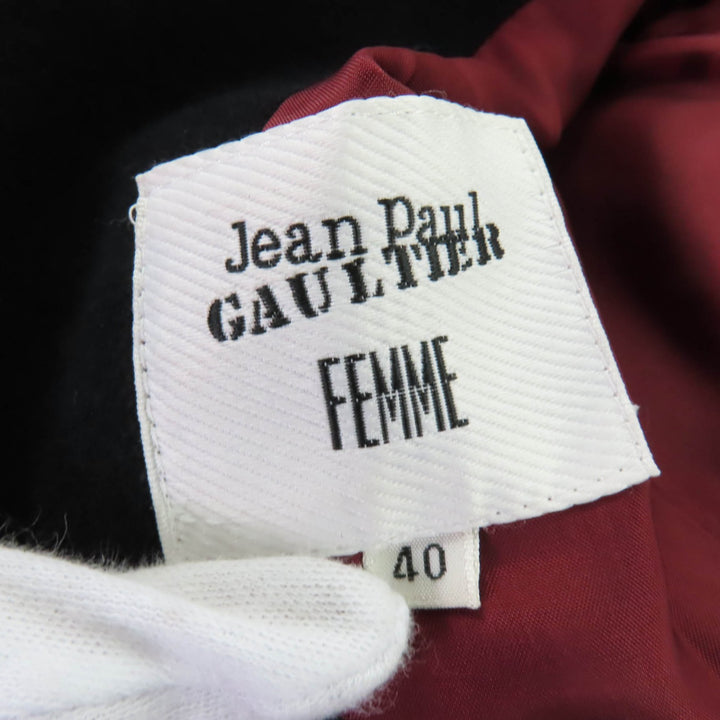 Great Jean Paul Gaultier FEMME coat Hem design black Angola Women 40