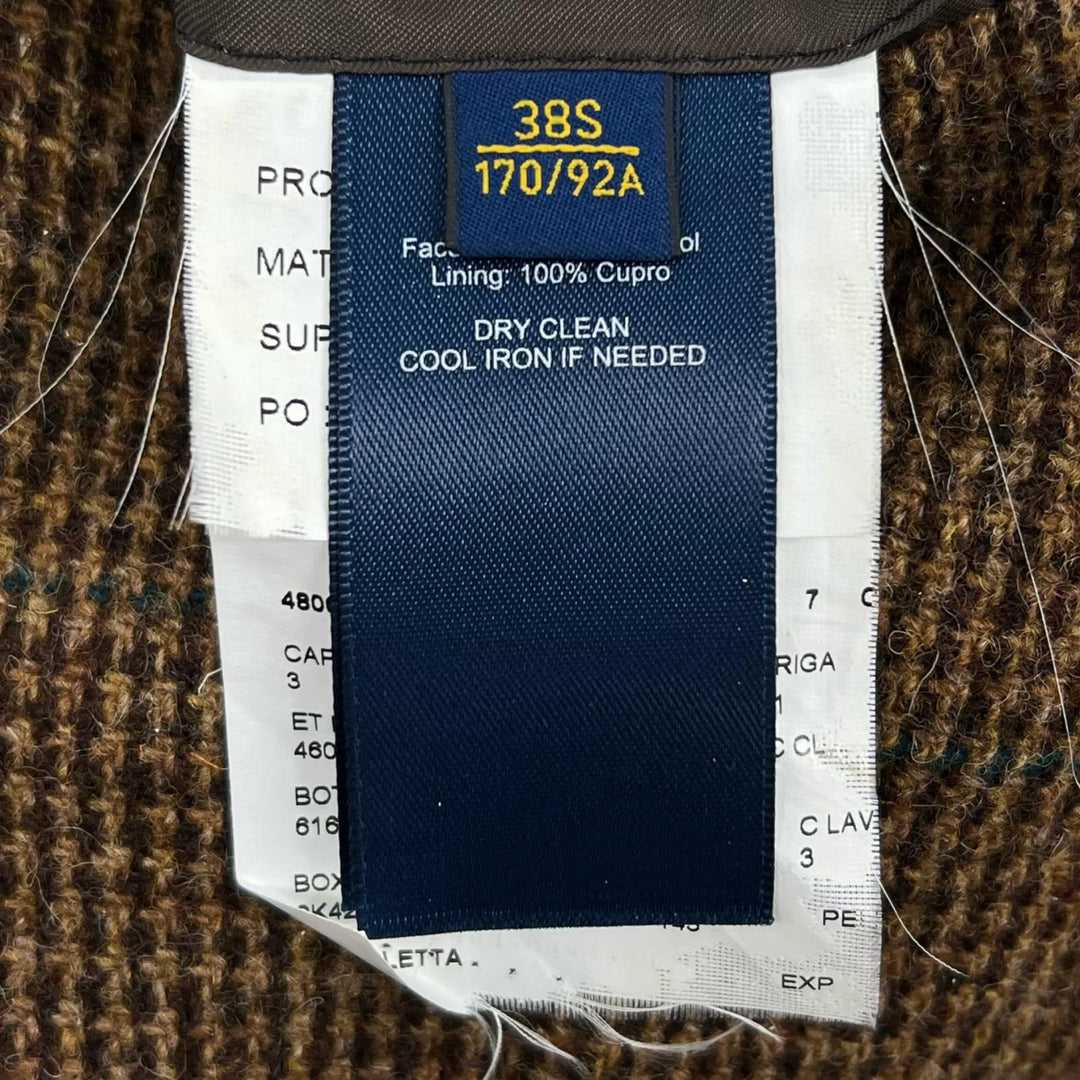 Great Polo by Ralph Lauren tailored jacket Tweed Single Brown wool mens IT 38