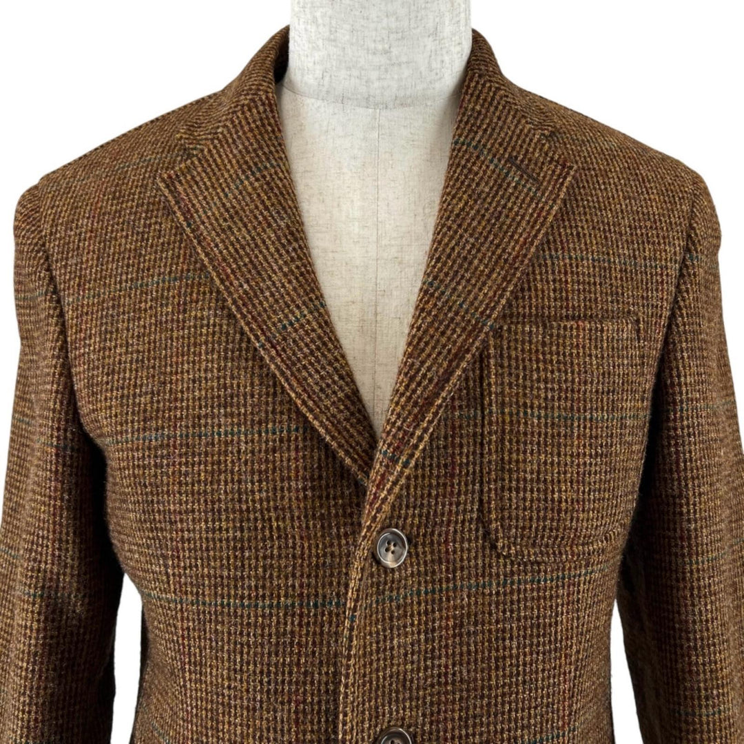 Great Polo by Ralph Lauren tailored jacket Tweed Single Brown wool mens IT 38