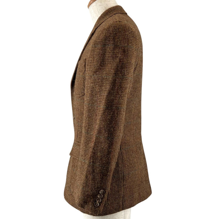 Great Polo by Ralph Lauren tailored jacket Tweed Single Brown wool mens IT 38
