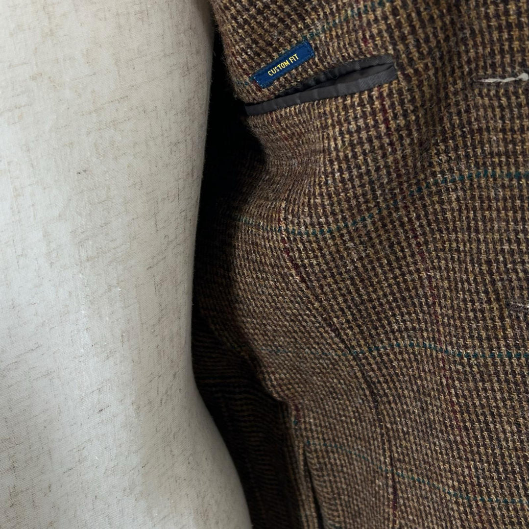 Great Polo by Ralph Lauren tailored jacket Tweed Single Brown wool mens IT 38