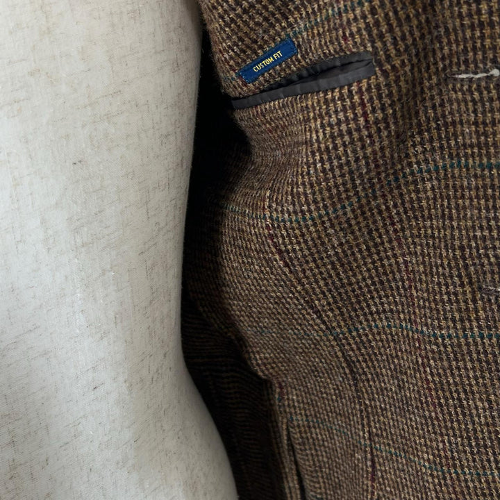 Great Polo by Ralph Lauren tailored jacket Tweed Single Brown wool mens IT 38