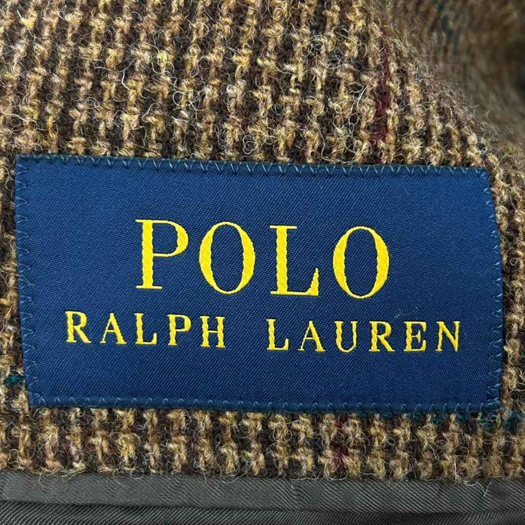 Great Polo by Ralph Lauren tailored jacket Tweed Single Brown wool mens IT 38