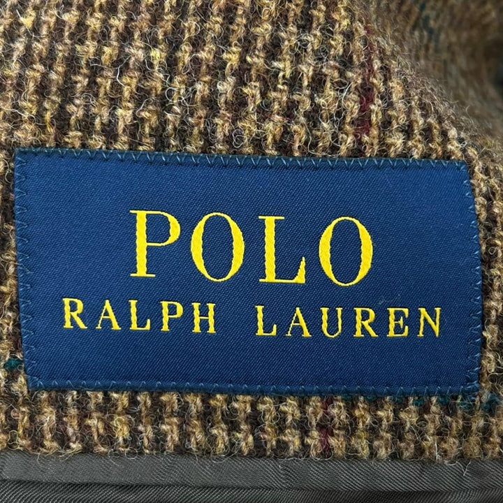Great Polo by Ralph Lauren tailored jacket Tweed Single Brown wool mens IT 38