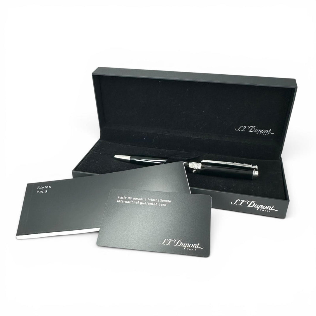 Excellent Dupont Ballpoint pen Elysee Twist-type logo engraving black 417674
