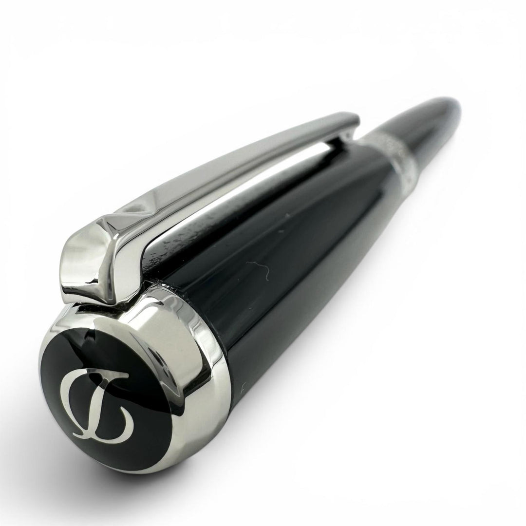 Excellent Dupont Ballpoint pen Elysee Twist-type logo engraving black 417674
